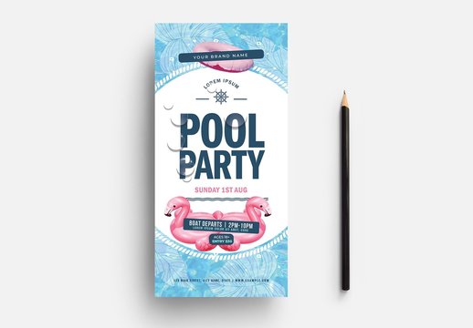 Pool Party Card Layout