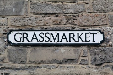Grassmarket Street Sign in Edinburgh