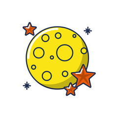 star astrology moon line and fill image