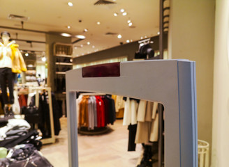 sale of winter seasonal and casual clothes in a fashionable modern boutique