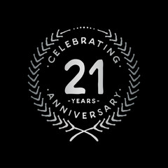 21 years design template. 21st vector and illustration.