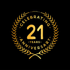 21 years design template. 21st vector and illustration.