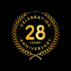 28 years design template. 28th vector and illustration.