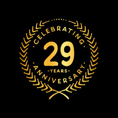 Fototapeta premium 29 years design template. 29th vector and illustration.