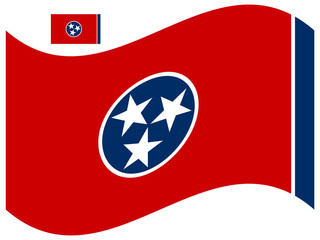 Wave Tennessee Flag Vector illustration Eps 10