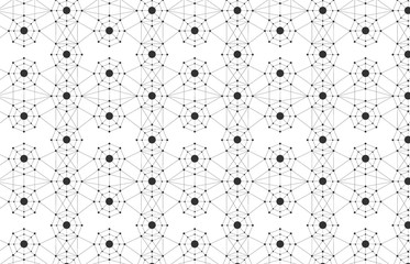Gometric Blockchain background. Schematic Links of Interaction and Communication. Vector