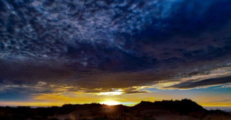 playa al atardecer