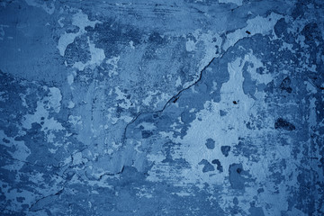 Year 2020 abstract stucco classic background. Texture of the old concrete wall in blue.