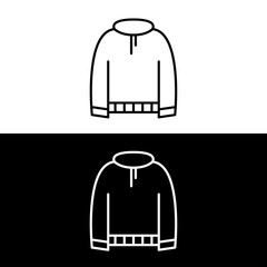 Hoodie outline icon for web and mobile