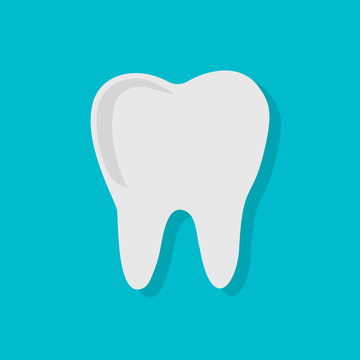Clean Teeth isolated on blue background. Vector illustration eps 10