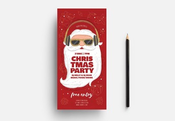 Dj Santa Christmas Party Flyer Layout