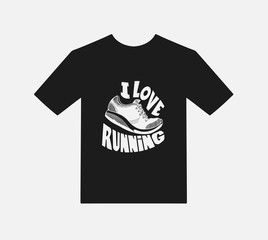 Fun words. Running quote. Hand drawn vintage illustration with inscription. This illustration can be used as a print on t-shirts and bags, stationary or as a poster