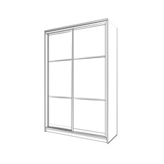 3d render of isolated cabinet on a white background. 