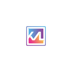 Combination of initial letter KVL and checklist logo design colorful