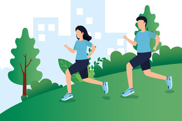 Healthy lifestyle design, Fitness gym bodybuilding bodycare activity exercise and diet theme Vector illustration