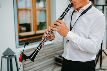 clarinet player at an event  © Dennis