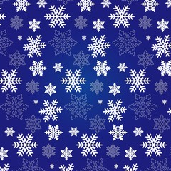 Snowflakes white design pattern on blue background vector illustration