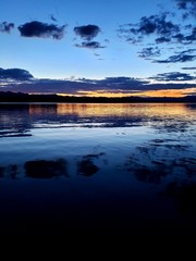 sunset on the lake
