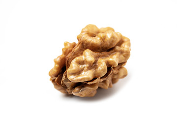 Walnuts isolated on white background.
