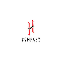 Fototapeta premium H letter logo vector template eps for your company and industry purpose ready to