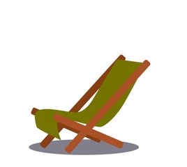 Modern beach chair. Vector illustration in cartoon style,