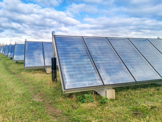 Field Photovoltaic solar production panels