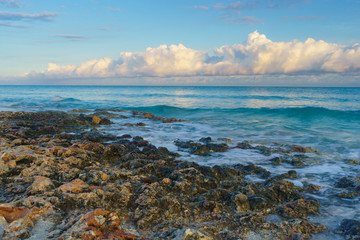 Atlantic Ocean Rocky Beach in Varadero, Cuba