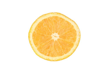 pieces or slices of mandarin orange isolated from a white background