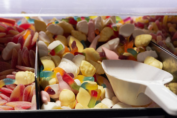 sweet candy on xmas market