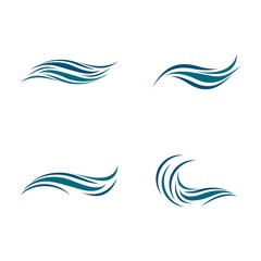 Wave logo vector icon