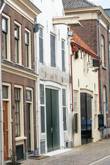 Naklejka premium Medieval warehouses in Zutphen, an Hanseatic League city in the eastern part of The Netherlands
