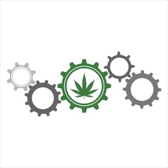  Industrial marijuana. Concept. Vector image on a white background.