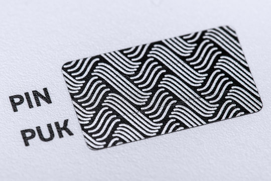 smartphone new pin and puk card