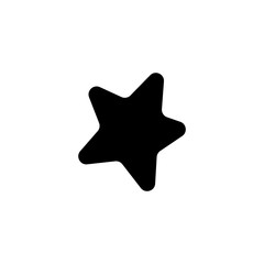 Obraz premium Little star with naif style. Kids drawing for sky wishing star with simple design. Vector illustration.