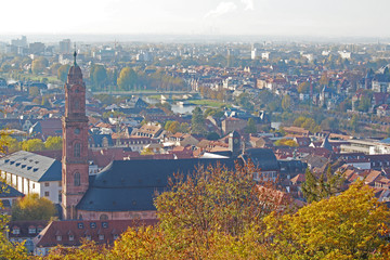Panorama of Heidelberg from the Castle Hill, Germany	