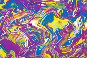 Abstract colorful liquid paint background