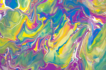 Abstract colorful liquid paint background