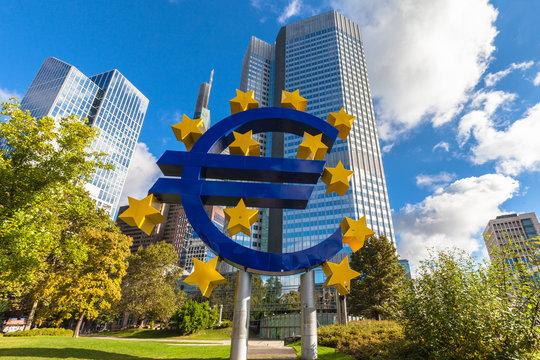 Euro Sign in front of ECB Headquarter
