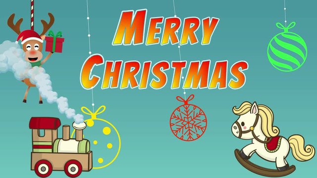 Christmas card with toys