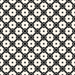 Geometric ornament pattern. Vector seamless texture with carved diagonal lattice, rounded shapes, squares. Abstract monochrome ornamental background. Design element for decor, prints, fabric, textile