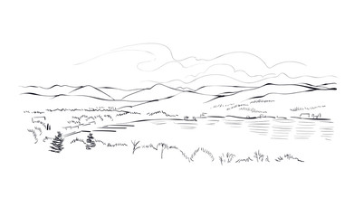 Klagenfurt Austria Europe vector sketch city illustration line art