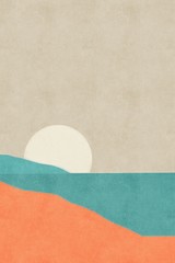 Minimal Moon Sun Print