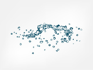 splash vector isolated line water drop