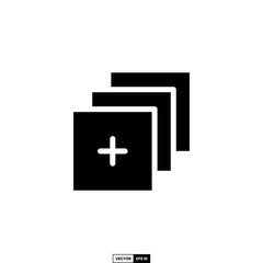 Add button icon, design inspiration vector template for interface and any purpose