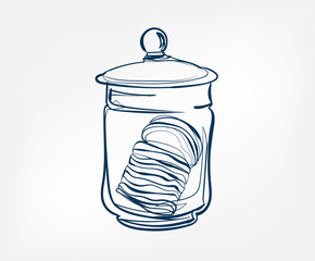 cotton pads line vector clip art isolated cosmetics