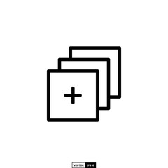 Add button icon, design inspiration vector template for interface and any purpose