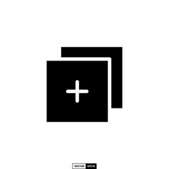 Add button icon, design inspiration vector template for interface and any purpose