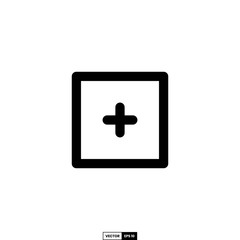 Add button icon, design inspiration vector template for interface and any purpose