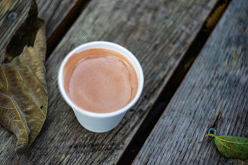 Cup of cocoa drink