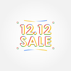 12.12 Shopping Day Vector Design Template. December Sale